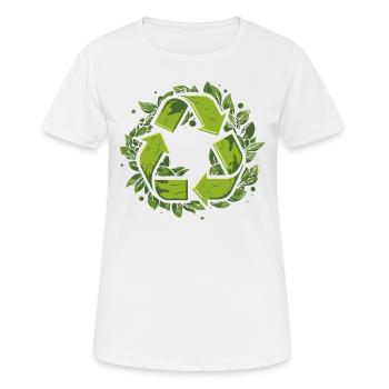 Recyclage - T-shirt respirant Femme - blanc - Devant - AI Model Female 172 dark (172cm)