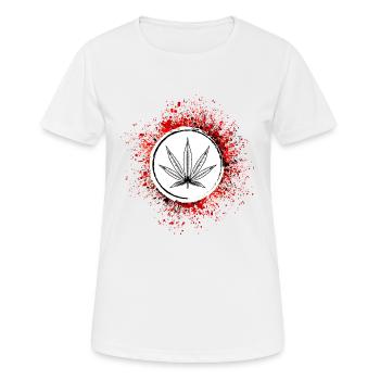 Hemp Leaf Icon Cannabis - Women's Breathable T-Shirt - white - Front - AI Model Female 172 dark (172cm)
