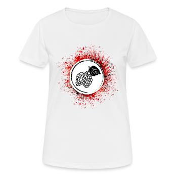 Bier Hopfen zapfen Brauerei - Frauen T-Shirt atmungsaktiv - Weiß - Vorne - AI Model Female 172 dark (172cm)