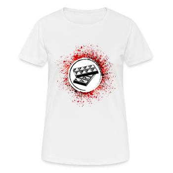 Icône de chocolat Icône - T-shirt respirant Femme - blanc - Devant - AI Model Female 172 dark (172cm)