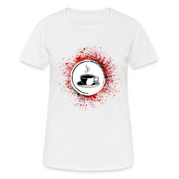 Coffee cup - Women's Breathable T-Shirt - white - Front - AI Model Female 172 dark (172cm)