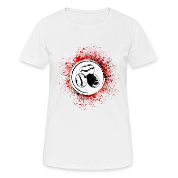 Café en grains Icon Café - T-shirt respirant Femme - blanc - Devant - AI Model Female 172 dark (172cm)
