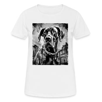 Great Dane Dog Portrait - Women's Breathable T-Shirt - white - Front - AI Model Female 172 dark (172cm)