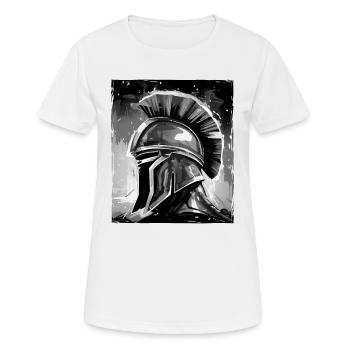 Spartan Warrior Casque Sparta - T-shirt respirant Femme - blanc - Devant - AI Model Female 172 dark (172cm)
