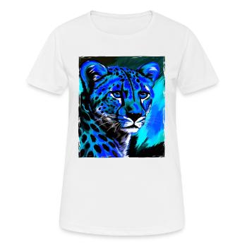 Portrait de guépard - T-shirt respirant Femme - blanc - Devant - AI Model Female 172 dark (172cm)