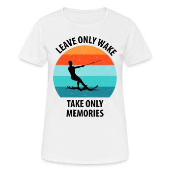 Ski nautique, ski nautique, skieurs nautiques - T-shirt respirant Femme - blanc - Devant - AI Model Female 172 dark (172cm)