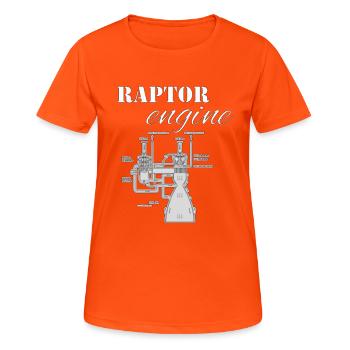 Raptor-Motor - Frauen T-Shirt atmungsaktiv - Neonorange - Vorne - AI Model Female 172 dark (172cm)