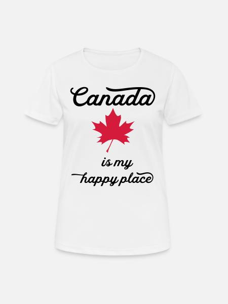 canada heureux - T-shirt respirant Femme - blanc
