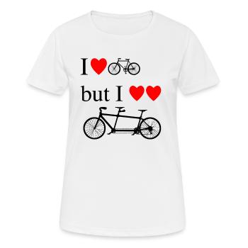 I love tandem - Women's Breathable T-Shirt - white - Front - AI Model Female 172 dark (172cm)