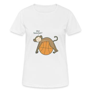 Basket singe singe singe - T-shirt respirant Femme - blanc - Devant - AI Model Female 172 dark (172cm)