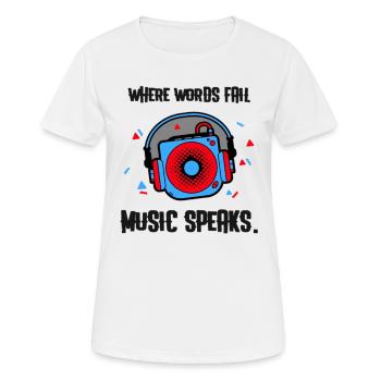 Music Music Music Music Music Music Music Music - Women's Breathable T-Shirt - white - Front - AI Model Female 172 dark (172cm)