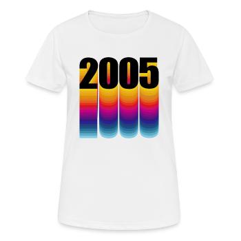 Jahrgang 2005 Geburtsjahr - Frauen T-Shirt atmungsaktiv - Weiß - Vorne - AI Model Female 172 dark (172cm)