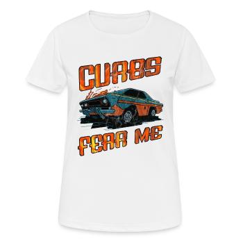 Les freins me craignent - T-shirt respirant Femme - blanc - Devant - AI Model Female 172 dark (172cm)