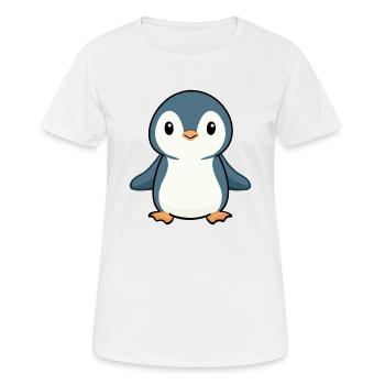 PINGUIN VOGEL ANTARKTIS SÜDPOL BABY EIS WATSCHELN - Frauen T-Shirt atmungsaktiv - Weiß - Vorne - AI Model Female 172 dark (172cm)