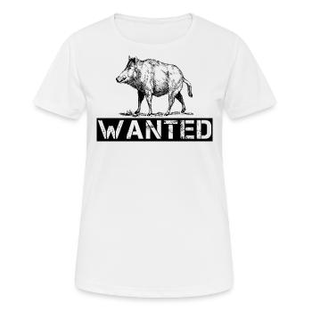 WANTED WILDSCHWEINE - Frauen T-Shirt atmungsaktiv - Weiß - Vorne - AI Model Female 172 dark (172cm)