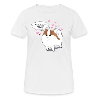I wait for you all the time - Women's Breathable T-Shirt - white - Front - AI Model Female 172 dark (172cm)