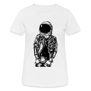 Astronaut Punkster - Frauen T-Shirt atmungsaktiv - Weiß - Vorne - AI Model Female 172 dark (172cm)