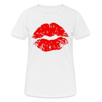 Kiss - Women's Breathable T-Shirt - white - Front - AI Model Female 172 dark (172cm)