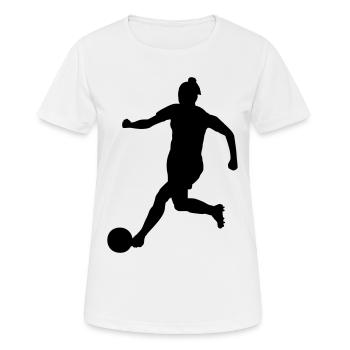 Football féminin - T-shirt respirant Femme - blanc - Devant - AI Model Female 172 dark (172cm)