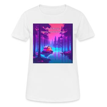 Daydreaming in the moonlight while camping - Women's Breathable T-Shirt - white - Front - AI Model Female 172 dark (172cm)