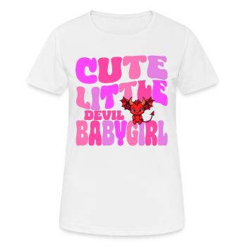 Babygirl - mignon petit diable de bébé - T-shirt respirant Femme - blanc - Devant - AI Model Female 172 dark (172cm)