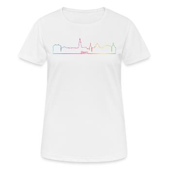 Skyline Berne. La capitale comme idée cadeau. - T-shirt respirant Femme - blanc - Devant - AI Model Female 172 dark (172cm)