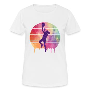 Basketball player - Women's Breathable T-Shirt - white - Front - AI Model Female 172 dark (172cm)