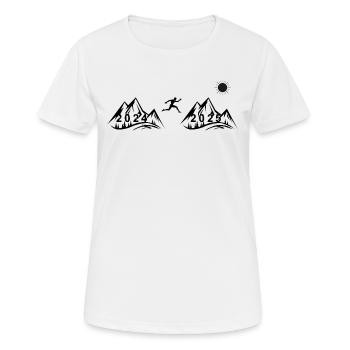 Schwung für morgen - Frauen T-Shirt atmungsaktiv - Weiß - Vorne - AI Model Female 172 dark (172cm)