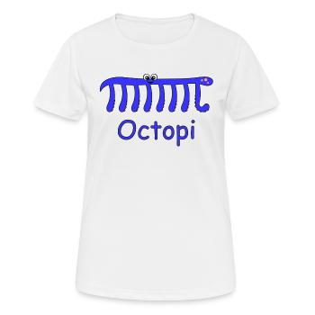 Mignon Octopi - Nerd Design de chemise Math Pi Numéro Geek - T-shirt respirant Femme - blanc - Devant - AI Model Female 172 dark (172cm)