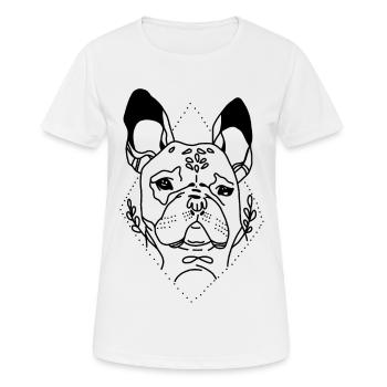 Carlin chien carlin - T-shirt respirant Femme - blanc - Devant - AI Model Female 172 dark (172cm)