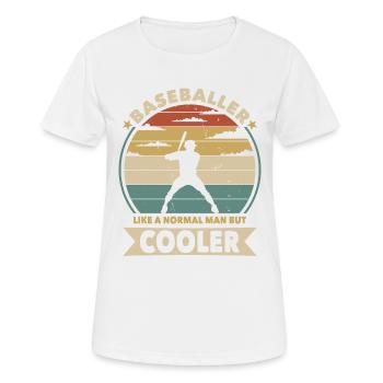 Baseballer like a normal man but cooler - Women's Breathable T-Shirt - white - Front - AI Model Female 172 dark (172cm)