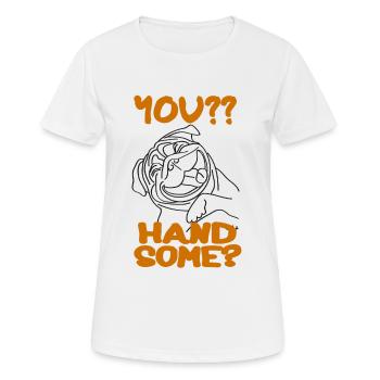 T-shirt De bouffe riant - T-shirt respirant Femme - blanc - Devant - AI Model Female 172 dark (172cm)