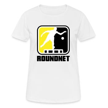 Roundnet Spike Ball Spikeball Fun - Frauen T-Shirt atmungsaktiv - Weiß - Vorne - AI Model Female 172 dark (172cm)