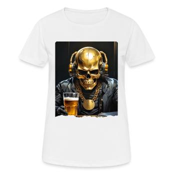 Crâne de bière 0.7 - T-shirt respirant Femme - blanc - Devant - AI Model Female 172 dark (172cm)