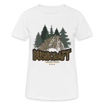 Bushcraft Adventure Survival Outdoor Shelter - Women's Breathable T-Shirt - white - Front - AI Model Female 172 dark (172cm)