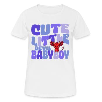 Babyboy - Petit Diable mignon - T-shirt respirant Femme - blanc - Devant - AI Model Female 172 dark (172cm)