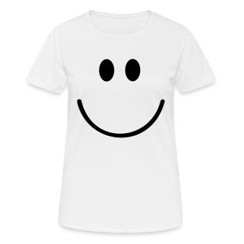 Gesicht - Frauen T-Shirt atmungsaktiv - Weiß - Vorne - AI Model Female 172 dark (172cm)