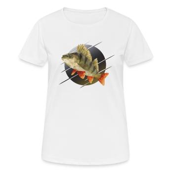 Barsch Angeln - Frauen T-Shirt atmungsaktiv - Weiß - Vorne - AI Model Female 172 dark (172cm)