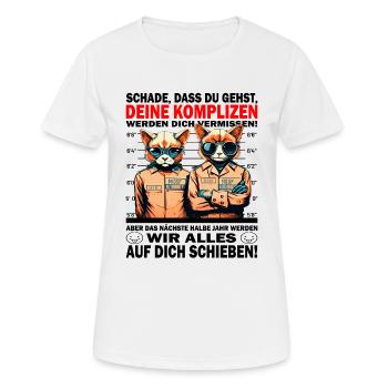 Werden dich vermissen - Jobwechsel - Frauen T-Shirt atmungsaktiv - Weiß - Vorne - AI Model Female 172 dark (172cm)