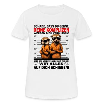 Glückwunsch zur Flucht - Jobwechsel - Frauen T-Shirt atmungsaktiv - Weiß - Vorne - AI Model Female 172 dark (172cm)