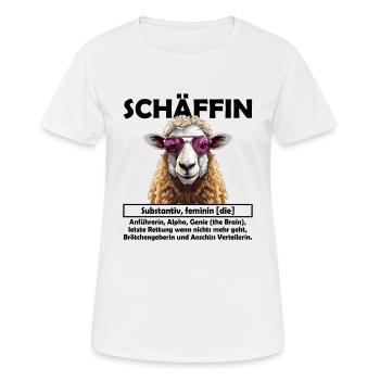 Schäffin | Beste Chefin Teamleiterin - Frauen T-Shirt atmungsaktiv - Weiß - Vorne - AI Model Female 172 dark (172cm)