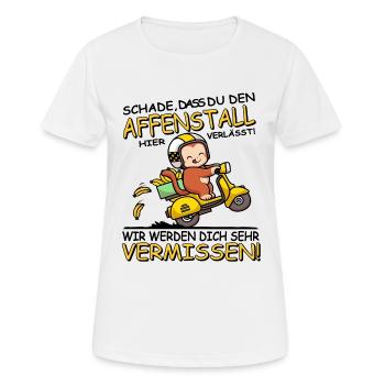 Wir werden dich vermissen - Jobwechsel - Frauen T-Shirt atmungsaktiv - Weiß - Vorne - AI Model Female 172 dark (172cm)