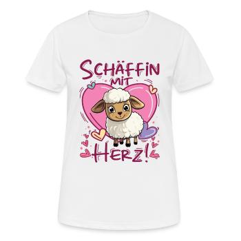 Schäffin | Beste Chefin Teamleiterin - Frauen T-Shirt atmungsaktiv - Weiß - Vorne - AI Model Female 172 dark (172cm)