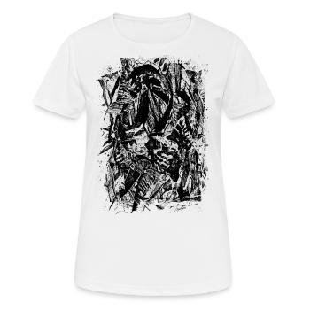 Abstraction de la mort - T-shirt respirant Femme - blanc - Devant - AI Model Female 172 dark (172cm)