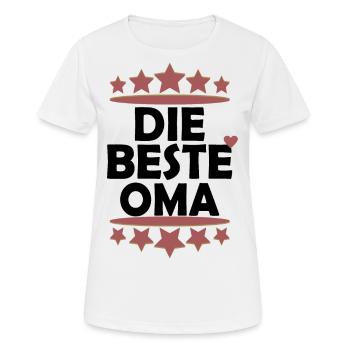 Beste Oma - Frauen T-Shirt atmungsaktiv - Weiß - Vorne - AI Model Female 172 dark (172cm)