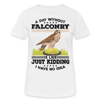 Fauconnerie - T-shirt respirant Femme - blanc - Devant - AI Model Female 172 dark (172cm)
