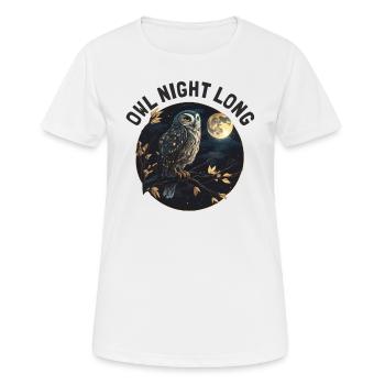 Owl Night Long Night Owl Owl Night Service - Women's Breathable T-Shirt - white - Front - AI Model Female 172 dark (172cm)