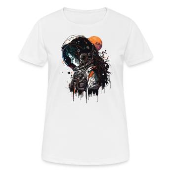 Gothic Astronaut - Women's Breathable T-Shirt - white - Front - AI Model Female 172 dark (172cm)