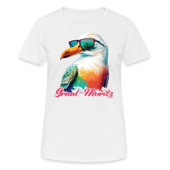 Graal Müritz vacances mouette fraîche avec lunettes de soleil - T-shirt respirant Femme - blanc - Devant - AI Model Female 172 dark (172cm)