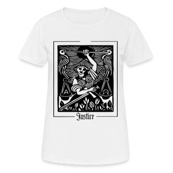 Justice shirt - Women's Breathable T-Shirt - white - Front - AI Model Female 172 dark (172cm)